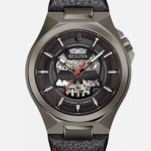 NEW Bulova Men's Automatic Full Skeleton Black Watch 46mm